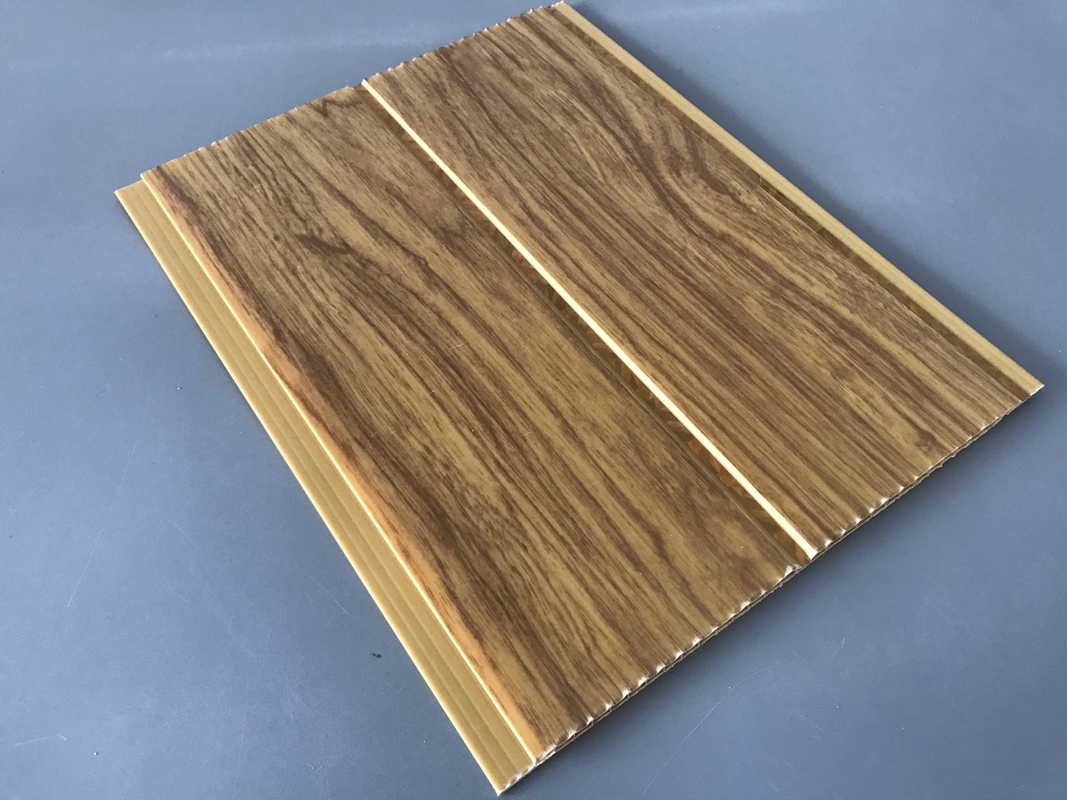 5mm Thickness Ceiling Pvc Panels For Kitchen Two Golden Line Wooden 5mm Thickness Ceiling Pvc Panels For Kitchen Two Golden Line Wooden Color