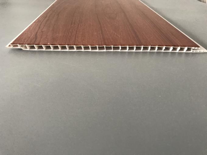 Eco Friendly PVC Wood Plastic Laminate Panels Flat Shape 250 × 8mm × 5.95m