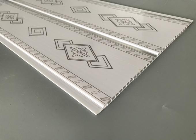 White PVC Bathroom Wall Panels , Indoor Decorative Plastic Wall Panels