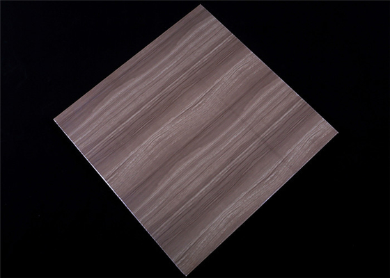 2.5kg Pvc False Ceiling Tiles , Lightweight Ceiling Tiles Dark Wood Design