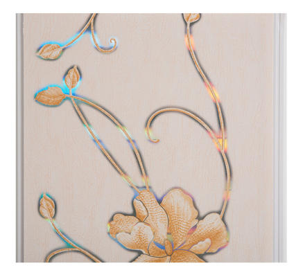 Hot Stamping Flower Pvc Decorative Wall And Ceiling Panels 250 × 7mm