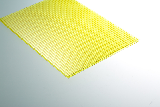 4mm - 10mm Polycarbonate Sheet , Yellow  Sheet Great Light Transmission