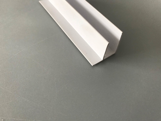 10cm Thickness Extruded Plastic Channel , F Style Pvc Window Profile White Color