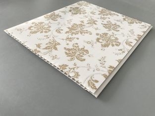 Gold Leaf Ceiling PVC Panels , Plastic Ceiling Panels Easy To Connect