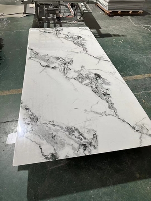 4*8fts UV marble board popular color PVC UV marble sheets cheaper decorative wall panel easy to install