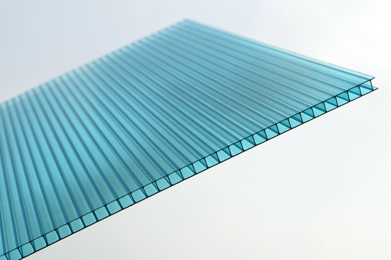 Waterproof Blue Polycarbonate Sheet / Double Wall Polycarbonate Greenhouse Panels