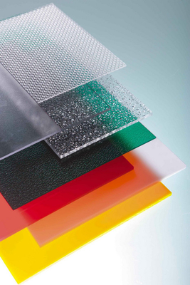 Multi Color Unbreakable Polycarbonate Panel / Durable Sabic Lexan Sheet