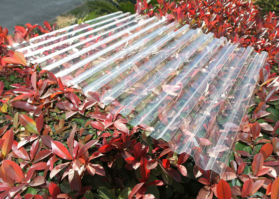 PC translucent roofing sheets Clear Plastic Corrugated Polycarbonate Sheets 0.8mm-3.0mm Weather Resistance