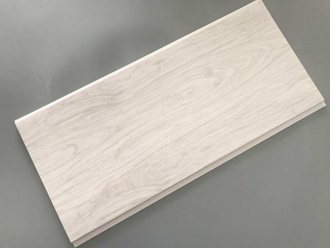 Grey Color Pvc Panels , Plastic Wood Grain Panels 10 Inches