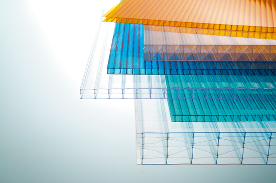 Multi Color Corrugated Polycarbonate Roofing Sheets Weather And UV Resistant