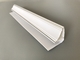 Customized Length Pvc Angle Profile , White Plastic Angle Trim With Two Silver Lines