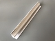 Customized Length Pvc Angle Profile , White Plastic Angle Trim With Two Silver Lines