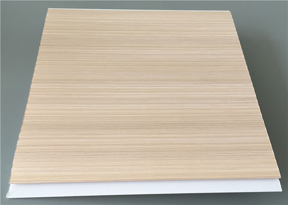 Flat Laminate PVC Wood Panels / Pvc Wall Cladding For Bathrooms Various Colors