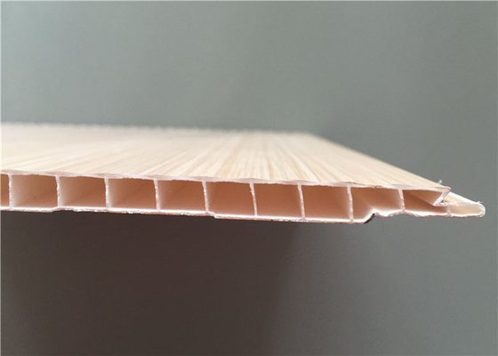 Flat Laminate PVC Wood Panels / Pvc Wall Cladding For Bathrooms Various Colors