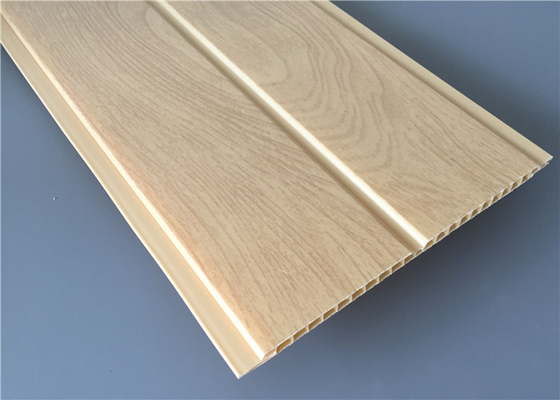 Middle Groove Yellow PVC Wood Panels Lightweight Moisture Proof 5950×200×8mm