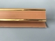5.95m Length Brown PVC Extrusion Profiles With Golden Lines Top Corner Type