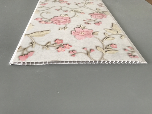 Flower Design Decorative PVC Panels Water Resistant Decorative For Bedroom