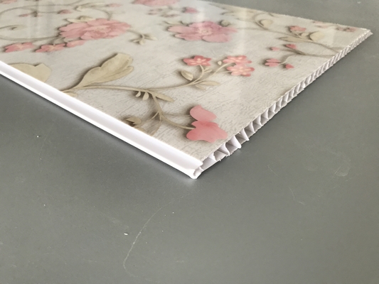 Flower Design Decorative PVC Panels Water Resistant Decorative For Bedroom