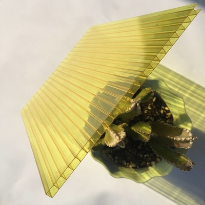 4mm - 10mm Polycarbonate Sheet , Yellow  Sheet Great Light Transmission