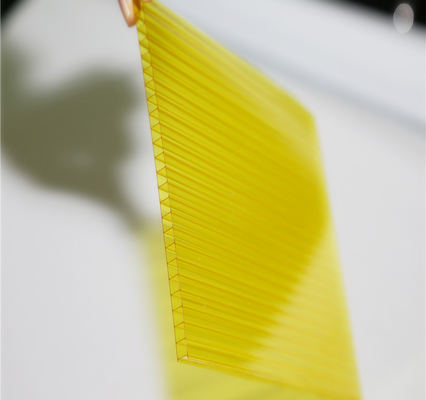 4mm - 10mm Polycarbonate Sheet , Yellow  Sheet Great Light Transmission