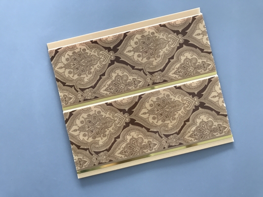 200×6mm Printing Golden Line Ceiling PVC Panels For Restaurant Decoration factory pvc ceiling for Africa markets
