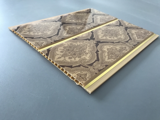200×6mm Printing Golden Line Ceiling PVC Panels For Restaurant Decoration factory pvc ceiling for Africa markets