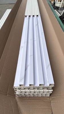 PVC 3D wall panels WPC covering woodgrain slat wall panels