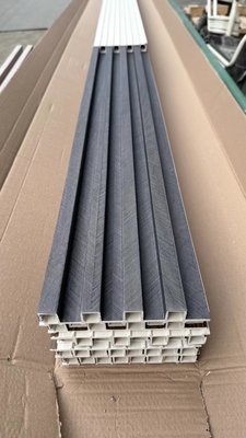 PVC 3D wall panels WPC covering woodgrain slat wall panels