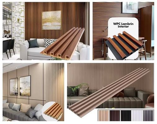 OEM PVC Slat Acoustic Panels Decorative WPC Panel For Wall And Ceiling