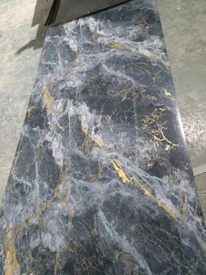 UV coating waterproof pvc wall panel marble color designs