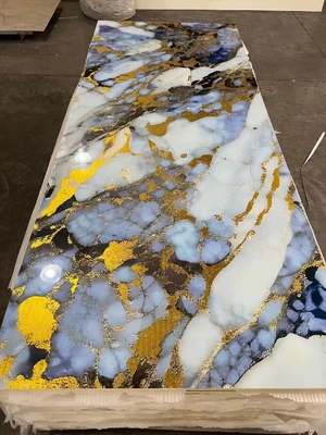 UV coating waterproof pvc wall panel marble color designs