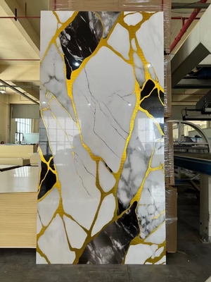 Waterproof PVC solid sheets for wall decorative UV marble sheets 1220х2440х3mm
