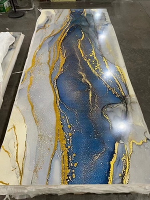 Waterproof PVC solid sheets for wall decorative UV marble sheets 1220х2440х3mm