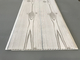 Flat 25cm Waterproof Wall Panels Wooden Pattern With Double Silver Lines