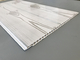 Flat 25cm Waterproof Wall Panels Wooden Pattern With Double Silver Lines