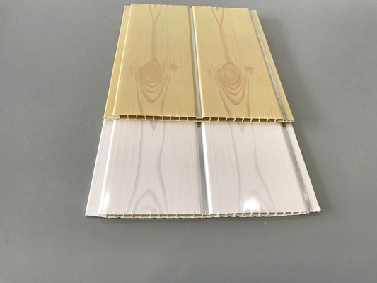 200 × 5.95M Interior Artistic Pvc Wood Cladding Panels For Restaurant 7mm Thickness 8 inches pvc ceiling panel popular wooden color