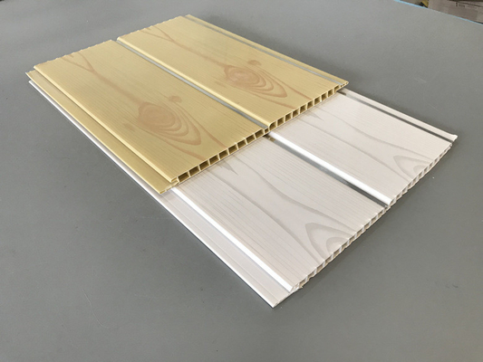 200 × 5.95M Interior Artistic Pvc Wood Cladding Panels For Restaurant 7mm Thickness 8 inches pvc ceiling panel popular wooden color