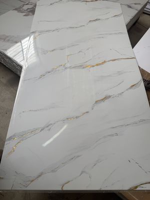 3mm White PVC Wall Panel 1220*2440mm uv marble sheets Board For Interior Decorative Wall