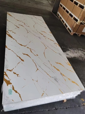 grey color UV marble wall panel waterproof plastic marble board for bathroom popular UV marmol a Latina America