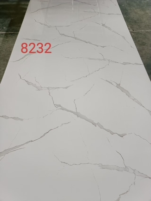SPC wall panel flexible UV marble sheet placa uv marmol blanco lamina de marmol UV de PVC