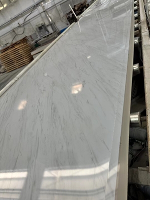 SPC wall panel flexible UV marble sheet placa uv marmol blanco lamina de marmol UV de PVC