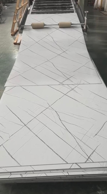 SPC wall panel flexible UV marble sheet placa uv marmol blanco lamina de marmol UV de PVC