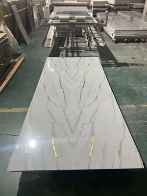 new design alternative pvc marble sheet flexible SPC decorative wall panel blanca hojas de marmol UV para paredes