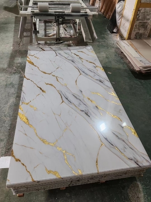 new design alternative pvc marble sheet flexible SPC decorative wall panel blanca hojas de marmol UV para paredes