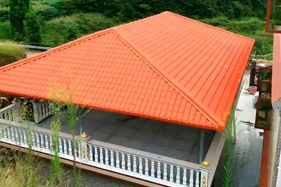 1050mm width plastic wavy roofing ASA pvc roof tiles UV resistant UPVC roofing sheets manufacturer Spanish Tejas de UPVC a Latina America