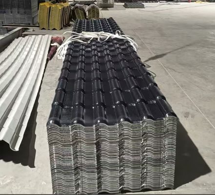 Residential Homes Light Weight 2mm Thickness Spanish Style PVC Roofing Material For Construction