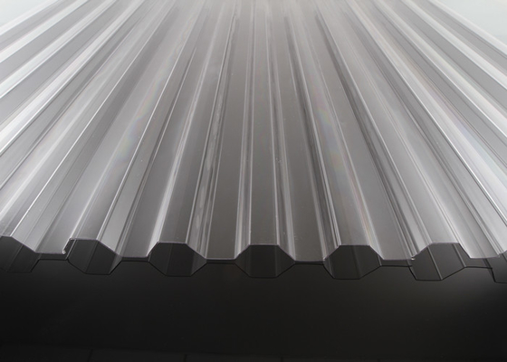 High Transparency Corrugated Polycarbonate Sheets For Skylights 10 Years Warranty