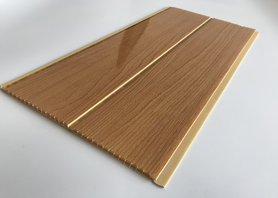 Middle Groove Printing PVC Wood Panels Easy to install wooden color PVC panels Surface Fire Retardant
