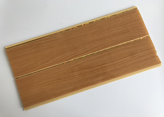 Middle Groove Printing PVC Wood Panels Easy to install wooden color PVC panels Surface Fire Retardant