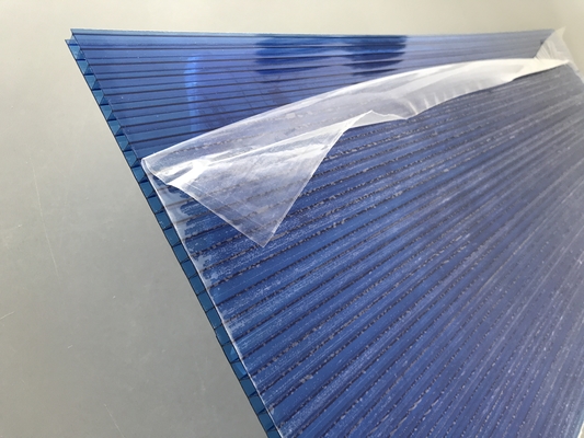 Blue Polycarbonate Roofing Sheets  / Makrolon Raw Material 6mm Thickness